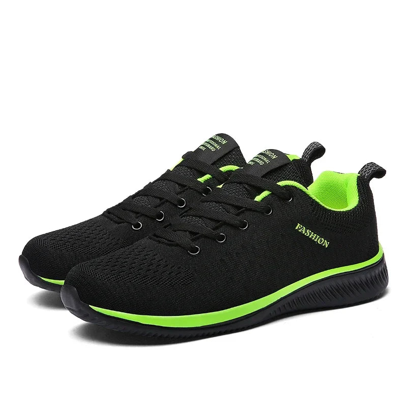 Men's Knit Running & Walking Sneakers – Breathable Athletic Casual Shoes, Large Sizes EU 36–48