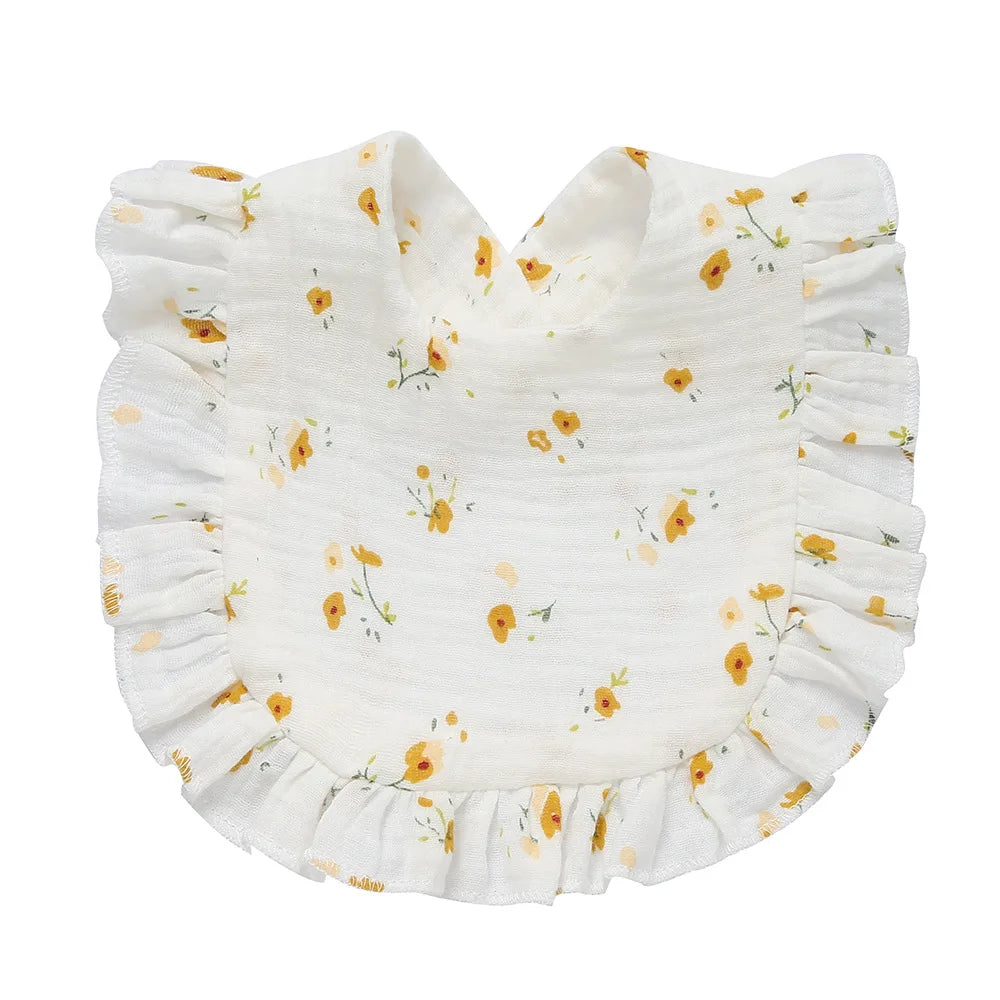 Baby Cotton U-Shaped Waterproof Bibs 28 x 30 cm (11 x 12 in) Cartoon Drool Saliva Scarf Burp Cloths, Unisex Feeding
