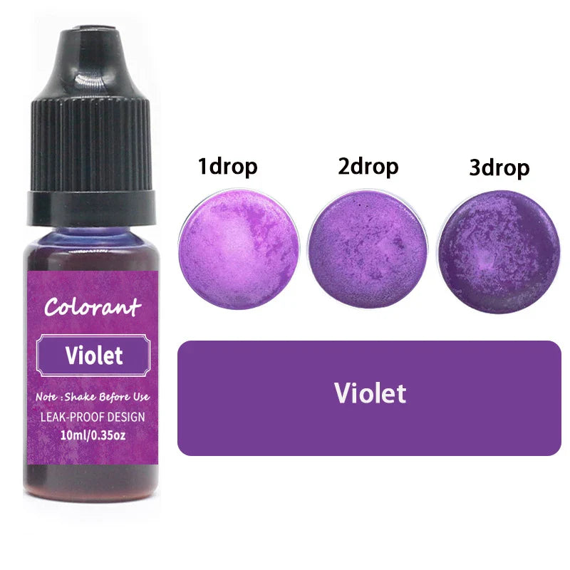 20-Color 10ml Candle Dye Liquid Colorant Set for Candle Making Soap Resin DIY Crafts