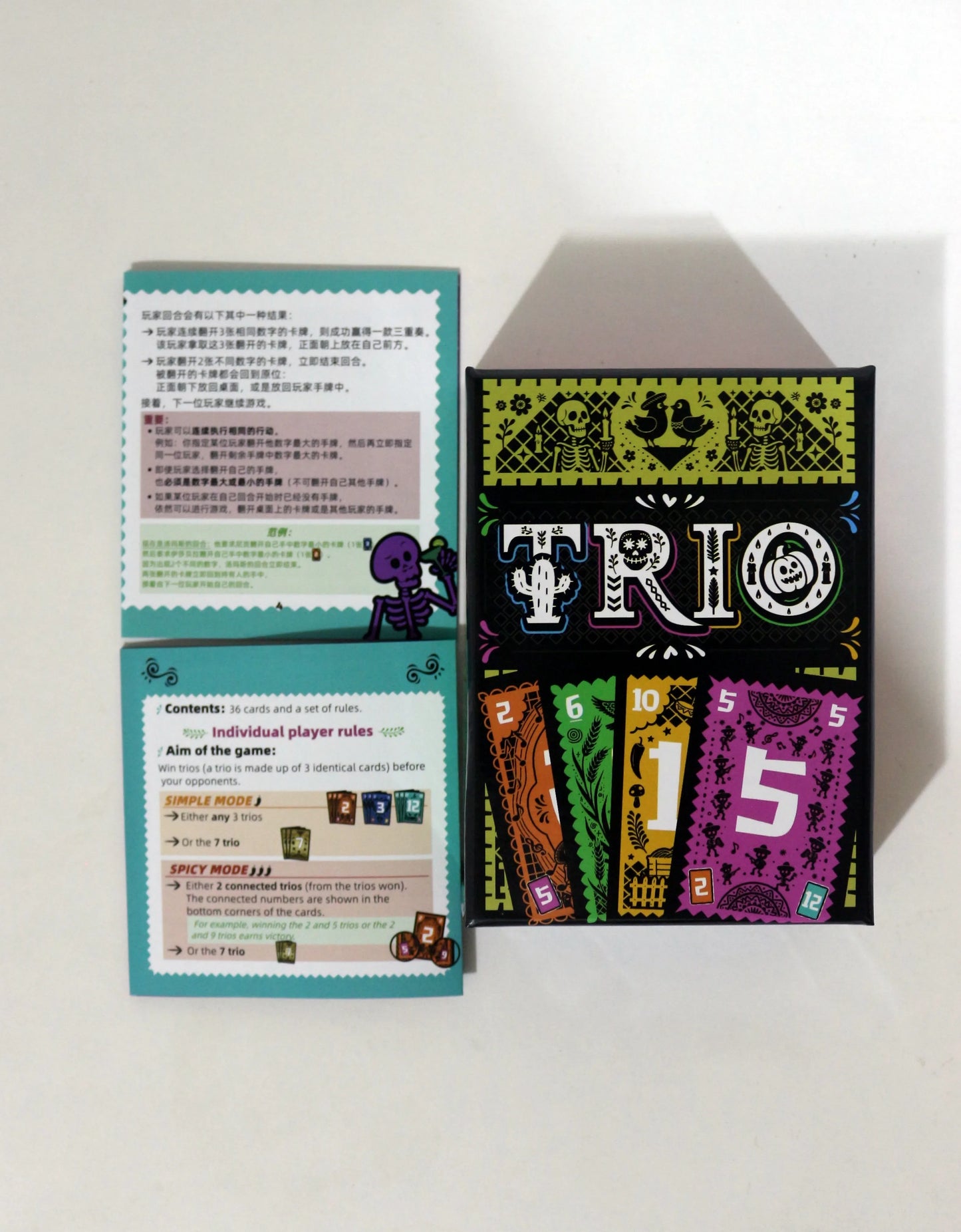 Trio Family Card Game - 15-Min Quick Party Game for 3-6 Players, Ages 8+
