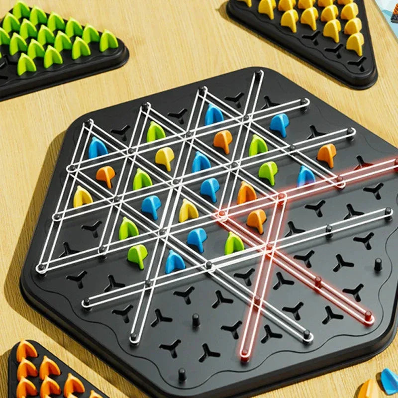 Triangle Chain Duel Strategy Board Game Family Logic Game for Kids and Adults