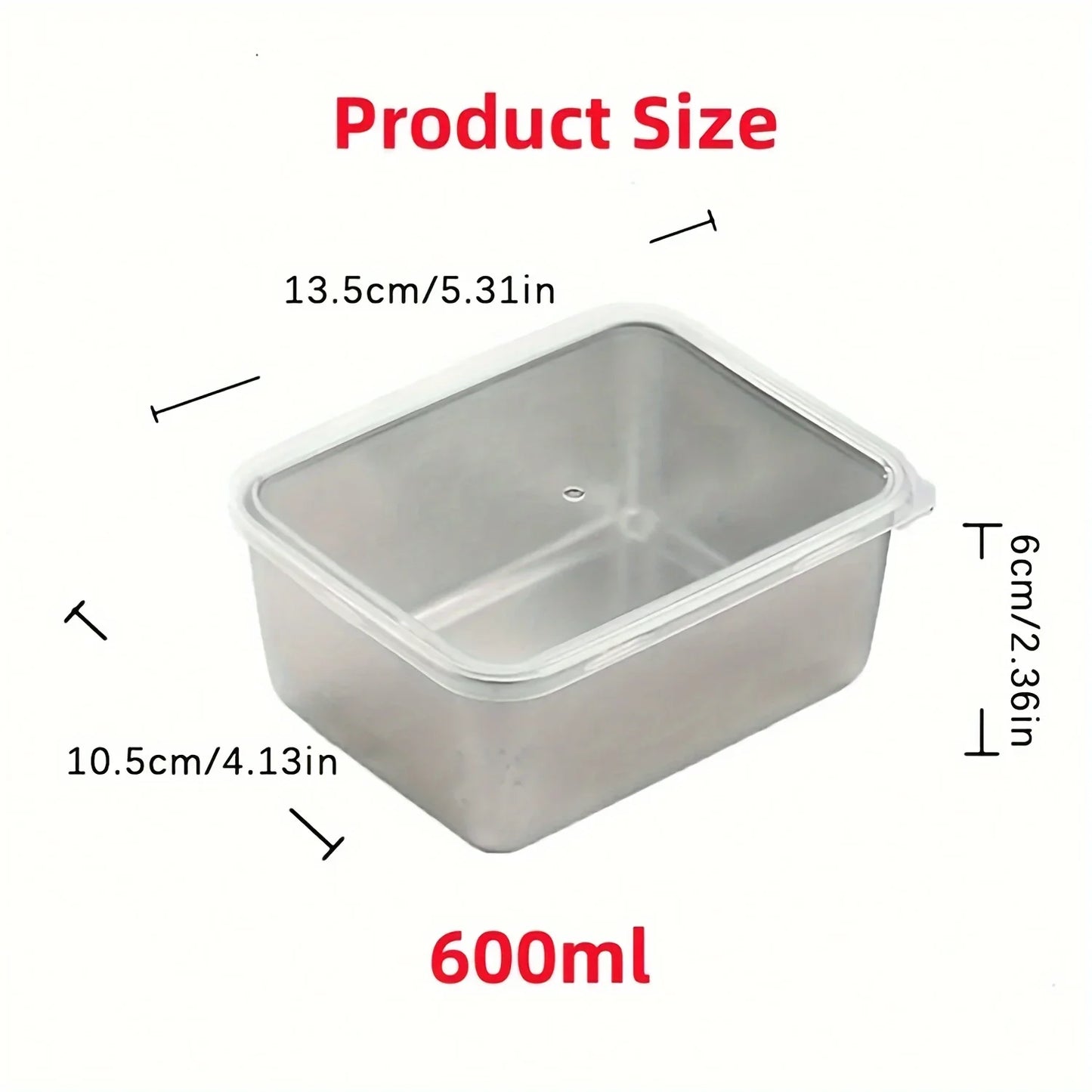 6-Piece Stainless Steel Food Storage Containers Set - Leakproof Stackable Reusable Meal Prep Containers for Camping, Picnics & School