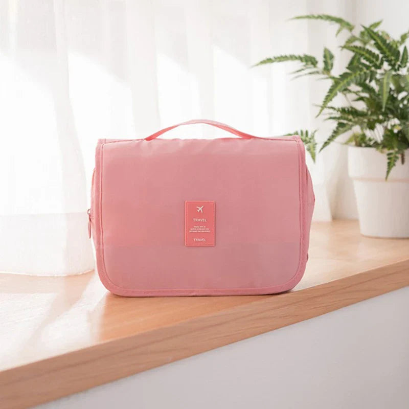Double-Layer Waterproof Travel Toiletry & Makeup Bag - Hanging Handheld Dopp Kit for Men & Women