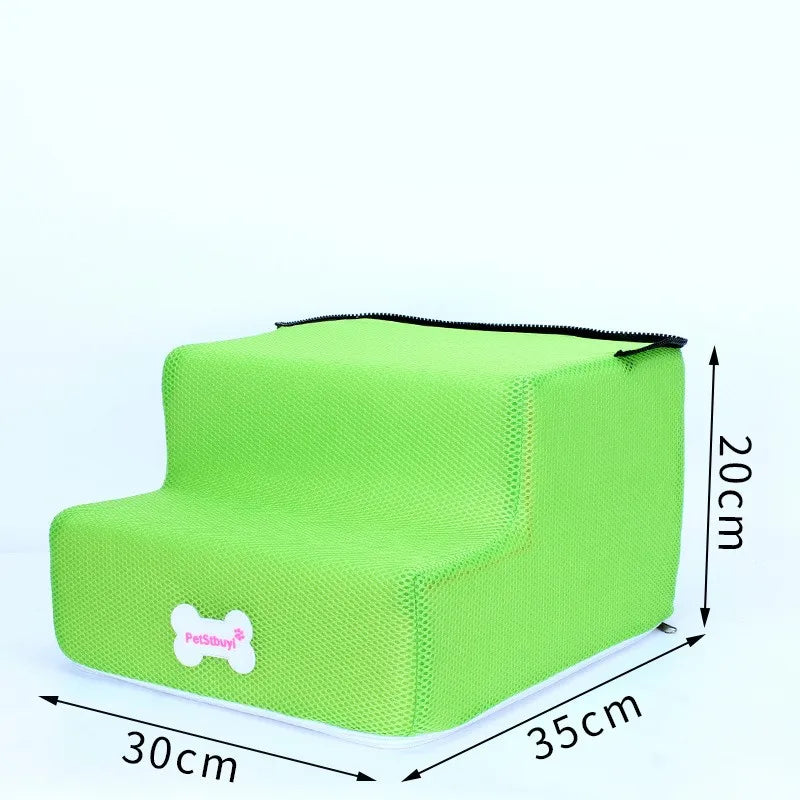 3-Step Pet Stairs for Small Dogs and Cats - Removable Washable Non-Slip Ramp Ladder