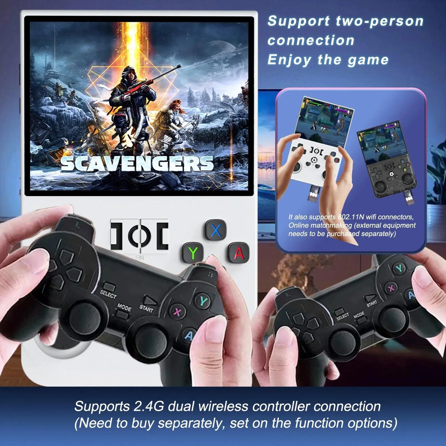 128GB Retro Handheld Game Console – 3.5-inch (8.9 cm) 640x480, Preloaded 15,000 Classic Games, Portable Video Game Player