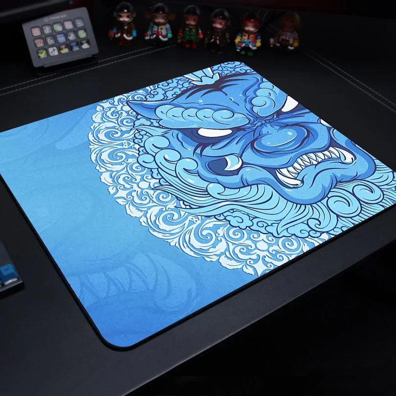 Cute Tiger Small Gaming Mouse Pad with Wrist Rest — Anti-Slip Rubber Desk Mat for Laptops & Keyboards