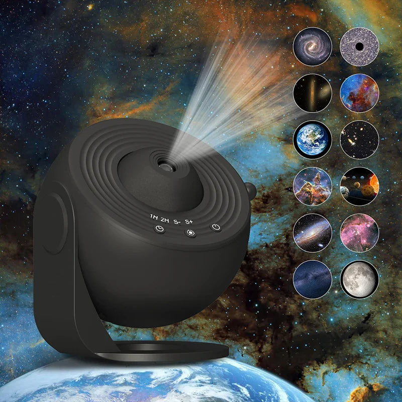 LED Galaxy Star Projector 13-in-1 Planetarium Night Light 360° Rotating for Bedroom & Gift