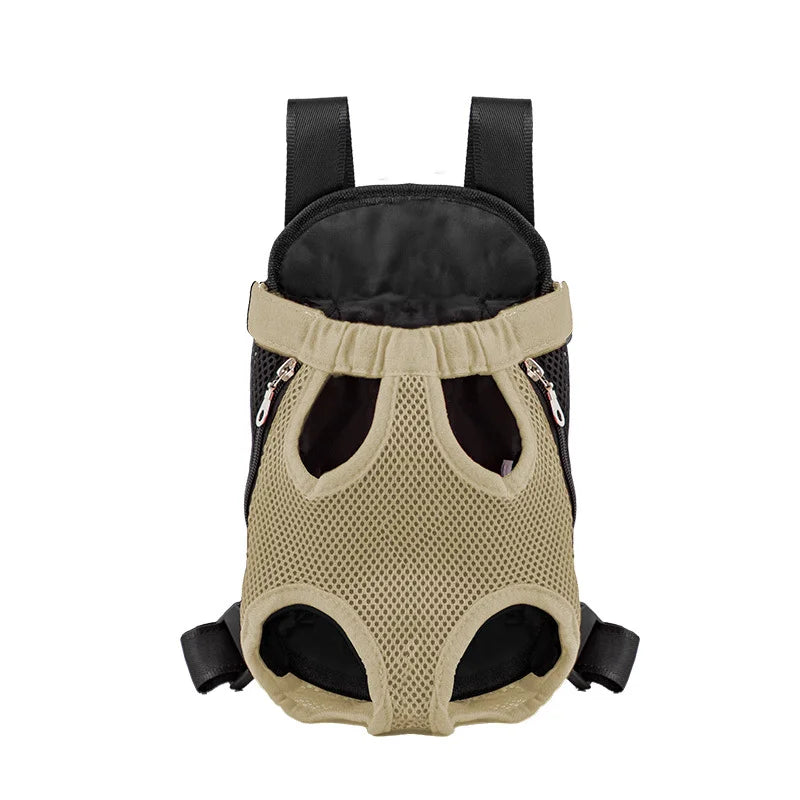 Adjustable Double-Shoulder Pet Carrier Backpack – Breathable Cat & Small Dog Travel Bag, Hands-Free Hiking Carrier