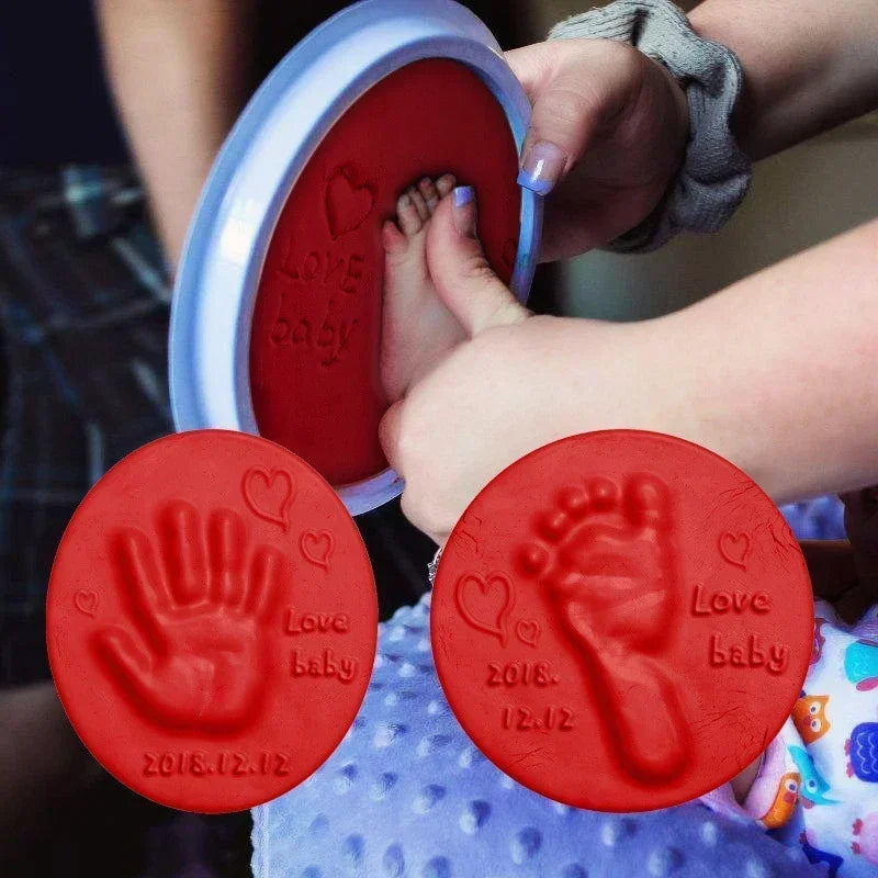 Baby Footprint Clay Kit Air-Dry 3D Hand & Footprint Keepsake DIY Non-Toxic Souvenir