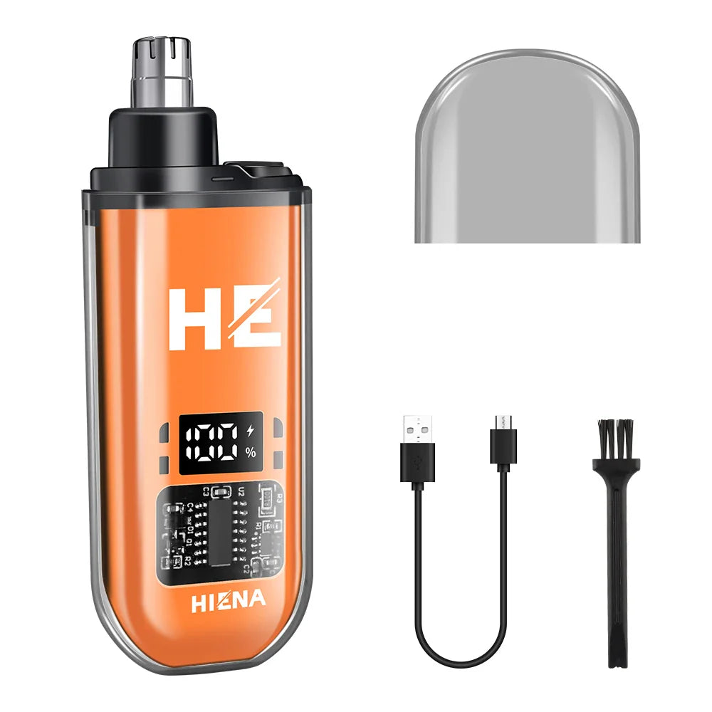 Portable Electric Nose & Ear Hair Trimmer for Men, Rechargeable Mini Pocket Eyebrow Clipper - Painless Grooming