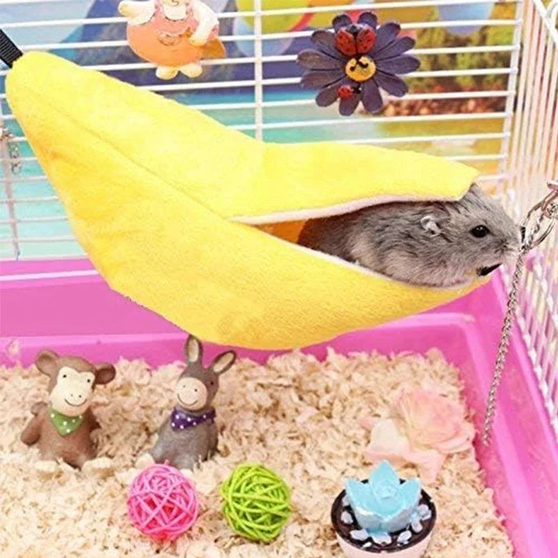 Banana Hammock Pet Bed Fleece Nest for Hamsters, Sugar Gliders, Mice & Small Birds 20 x 6.5 cm (7.9 x 2.6 in)