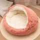 2-in-1 Plush Round Pet Bed 50 cm (19.7 in) with Removable Cover - Cozy Cat & Small Dog Sleeping Nest