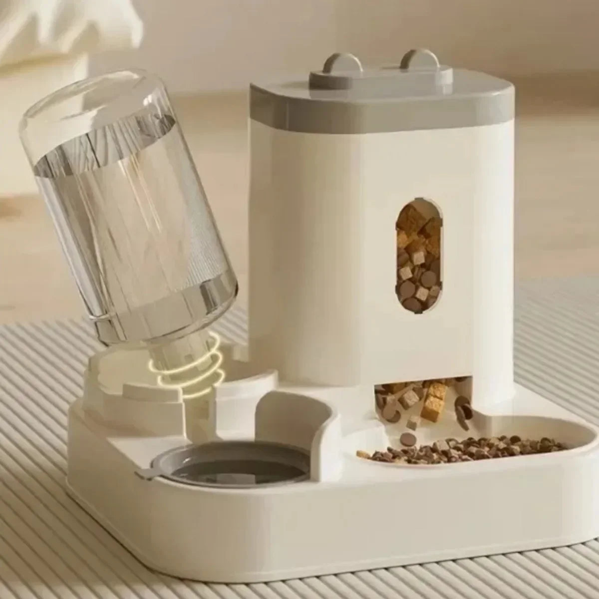 Automatic Gravity Pet Feeder with Water Fountain – Large Capacity Dog & Cat Food Dispenser