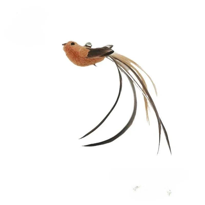Interactive Cat Feather Toy Refill Kit – Feather Birds, Faux Worm & Foam Ball with Bell for Kittens