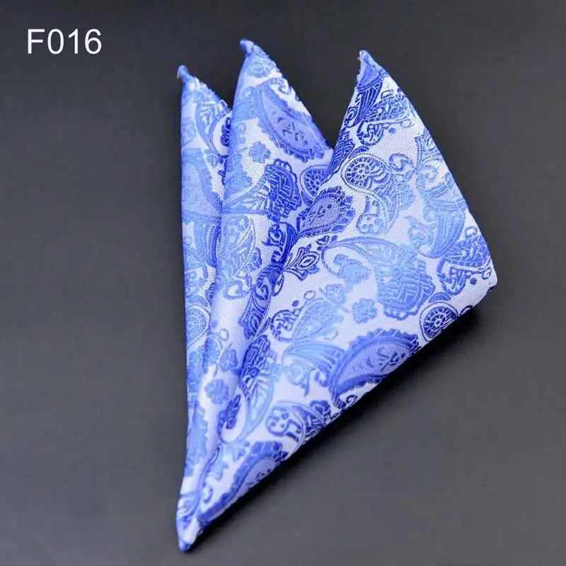 Men's Pocket Square 41 Colors - Plaid Dot Paisley Polyester Handkerchief 25 x 25 cm (9.8 x 9.8 in)
