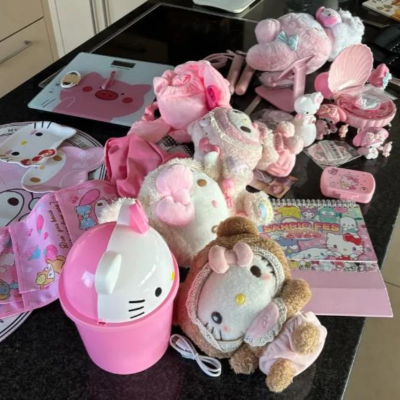 Kawaii Cat Trash Can Cute Plastic Rubbish Bin for Bedroom & Living Room — 21 cm (8.3 in) / 37 cm (14.6 in)