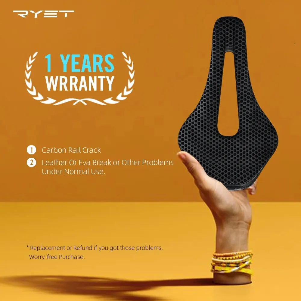 3D Printed Ultralight Carbon Fiber Bike Saddle – Hollow Breathable MTB & Road Cycling Seat