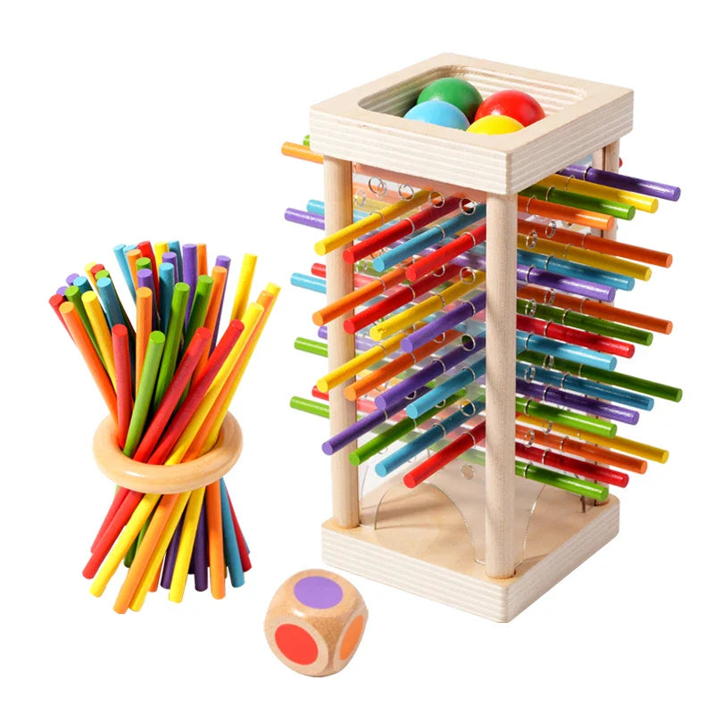 Parent-Child Wooden Stick Battle Puzzle — Two-Player Spatial Thinking Game for Kids Ages 3–12