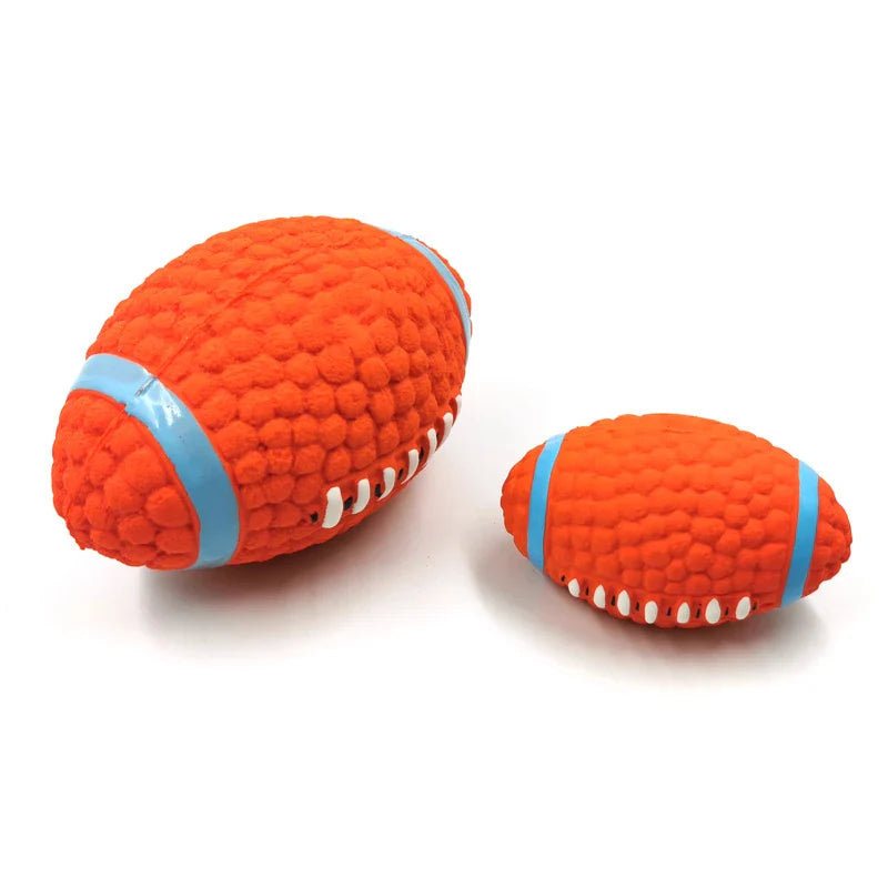 Natural Latex Squeaky Dog Ball – Durable Anti-Bite Interactive Chew Toy for Small to Large Dogs (Chihuahua to Golden Retriever)