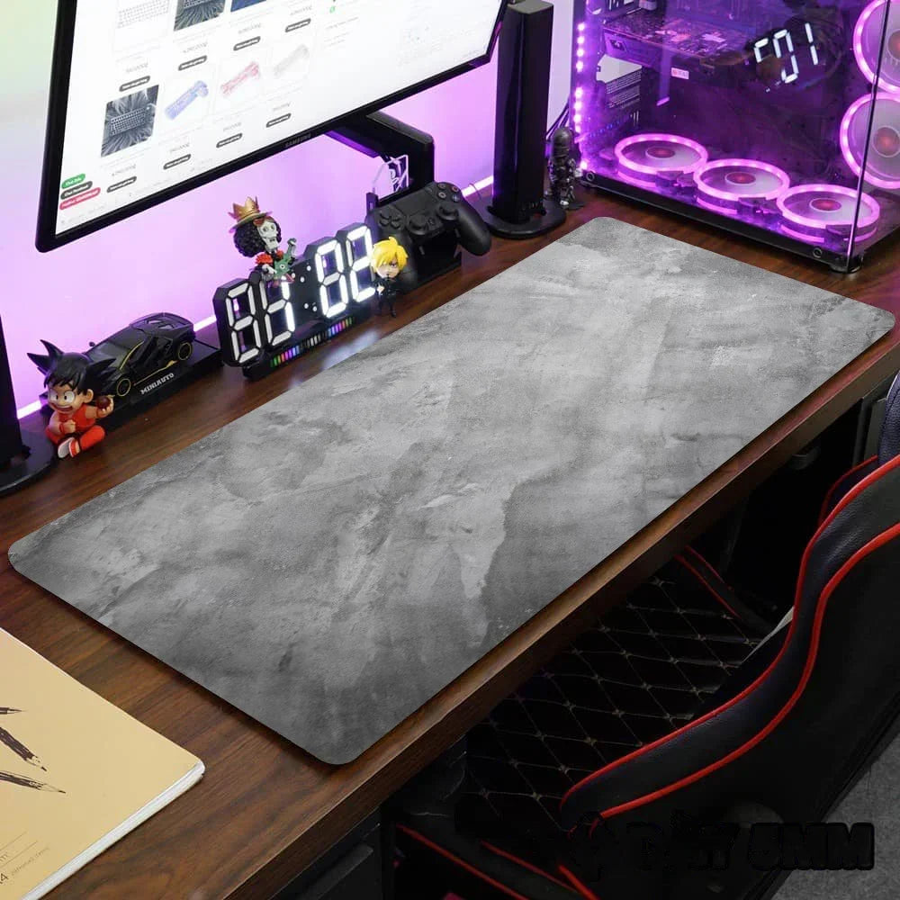 XXL Desk Mat 900x400mm (35.4 x 15.7 in) Overlocked Extended Gaming Mouse Pad, Grey