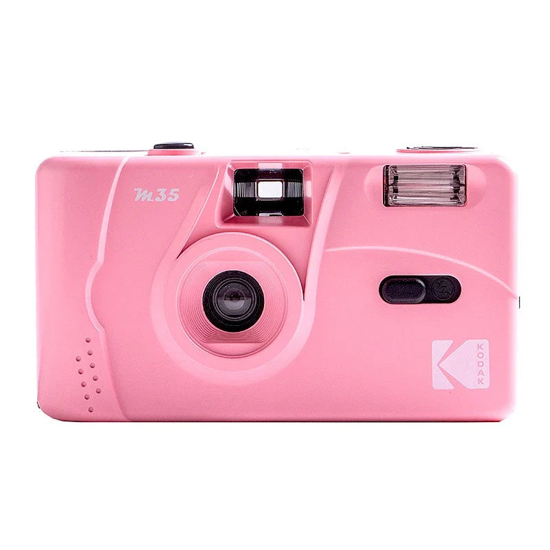 Retro Reusable 35mm Manual Film Camera with Built-In Flash – Replaceable Film, Fixed Focus
