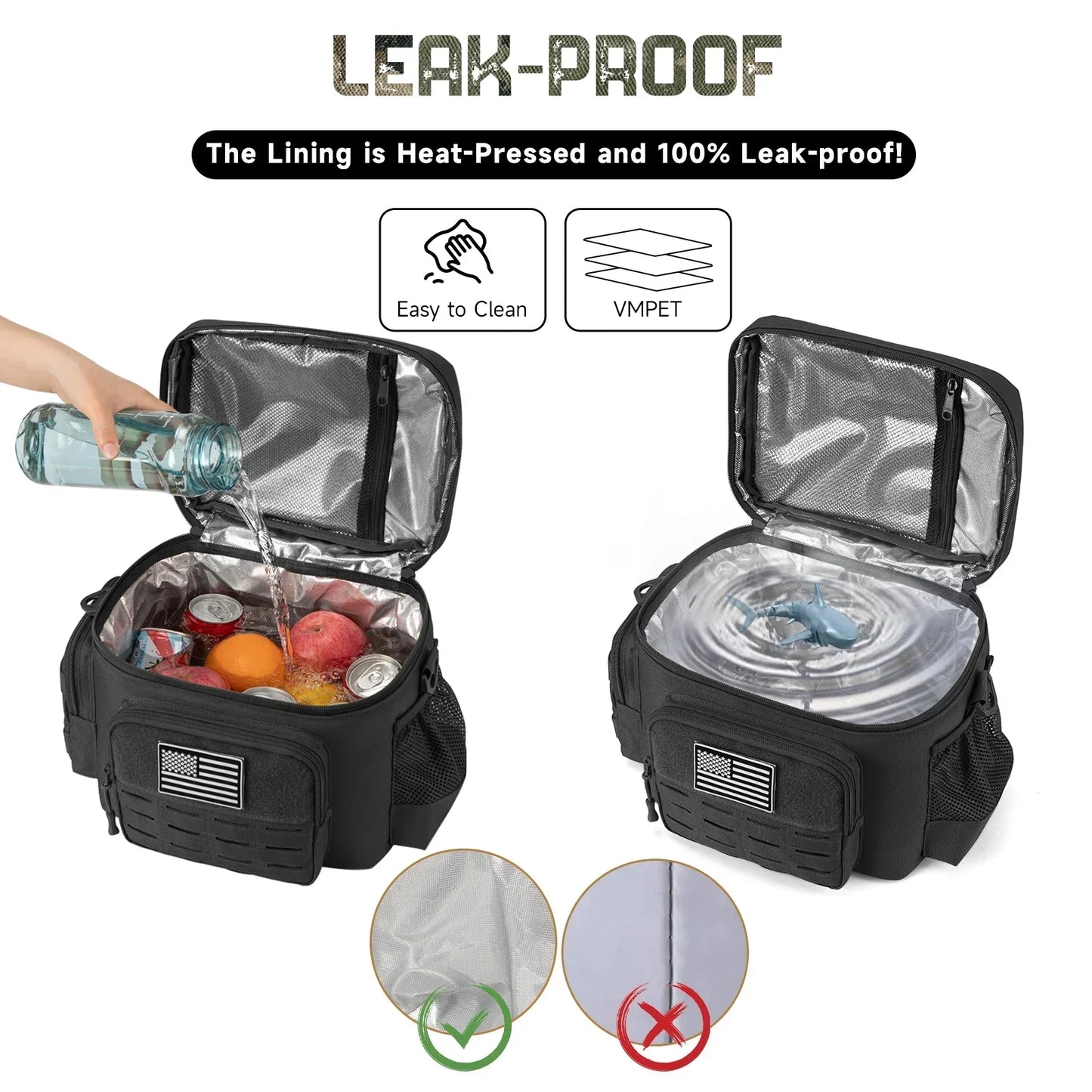 13L (3.4 Gal) Tactical Insulated Cooler Bag – Heavy-Duty Picnic Lunch Backpack for Camping & Outdoor
