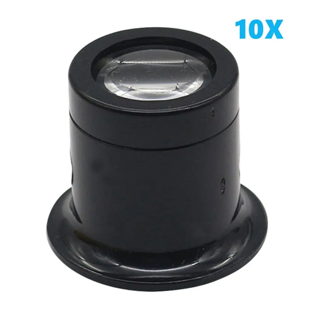 Adjustable LED Headband Magnifier with 10x/15x/20x/25x Interchangeable Lenses — Hands-Free Magnifier for Jewelry Repair, Watchmaking and Reading