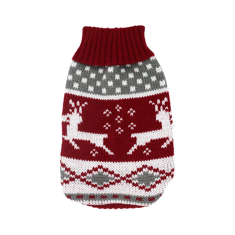 Warm Knitted Pet Sweater – Winter Dog & Cat Coat for Small & Medium Dogs (Chihuahua, Yorkie, French Bulldog)