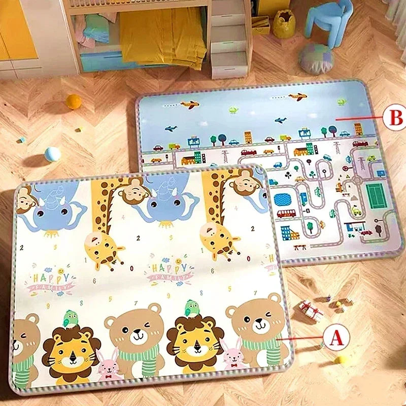 Baby Play Mat Foam Crawling Activity Gym Rug – Non-Toxic EPE, Double-Sided, Foldable (Available in 5 Sizes)