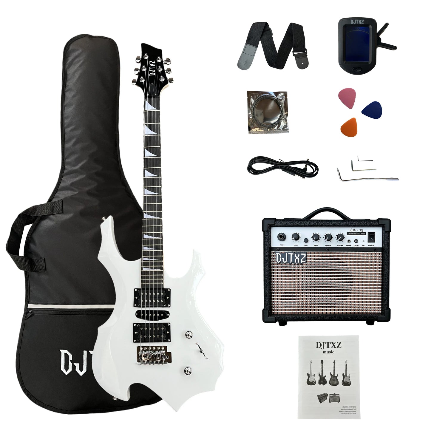 Electric Guitar Set with Built-In Speaker Amplifier – Alien Design Practice & Performance Guitar
