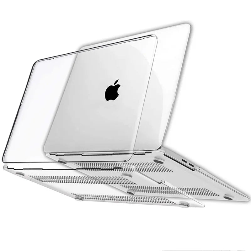 Crystal Clear Hard Laptop Case – Fits MacBook Air 13.6 in (34.5 cm), Air 15 in (38.1 cm), MacBook Pro 13.3/14/16 in (33.8/35.6/40.6 cm)