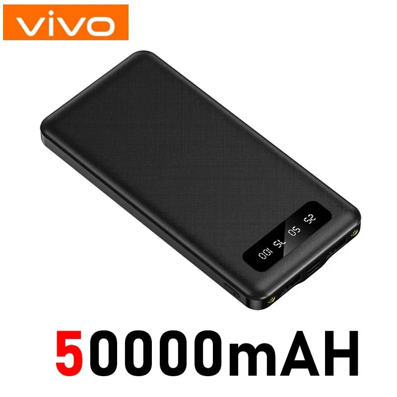 50000mAh Power Bank Large Capacity Dual USB Portable Battery with LED Digital Display, Fast Charging for Phones & Heated Jackets
