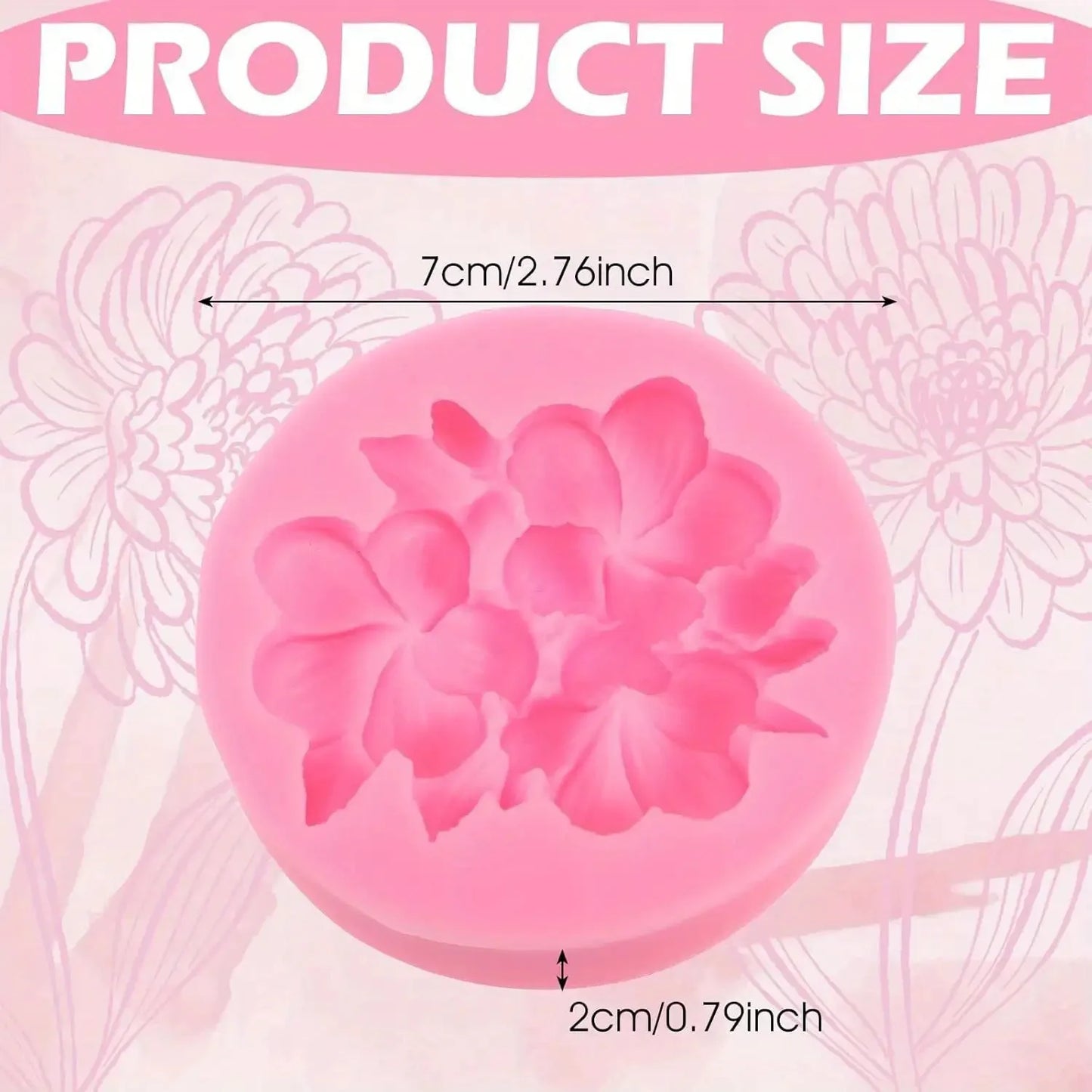 1 Reusable Rose S1-Pack Rose Silicone Mold for Soap, Candle, Clay & Plaster Crafts, Layered Petal Realistic Center, Flexible Reusable DIY Mold