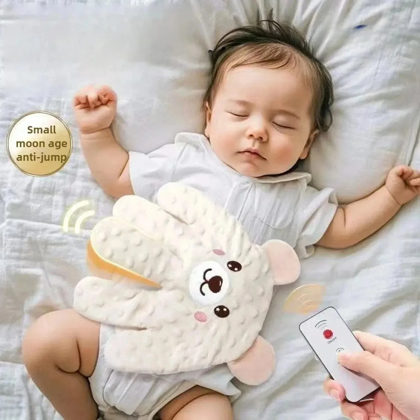 Baby Sleep Aid Palm Pillow with Remote — Soothing Plush for Newborns & Toddlers