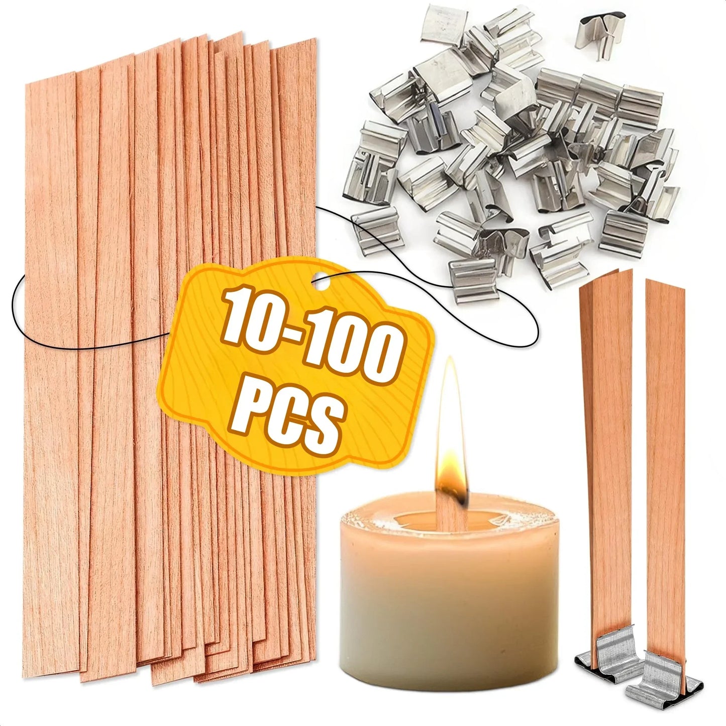 DIY Soy Wax Candle Kit with Wooden Wick – Aromatherapy Candle Making Supplies & Crafting Guide