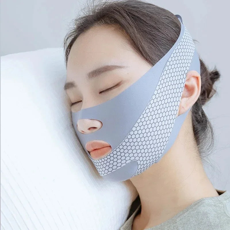 V-Line Face Lifting Bandage V Shaper Chin Slimming Strap (40cm x 10cm / 15.7in x 3.9in) Adjustable Breathable Face Slimmer for Double Chin