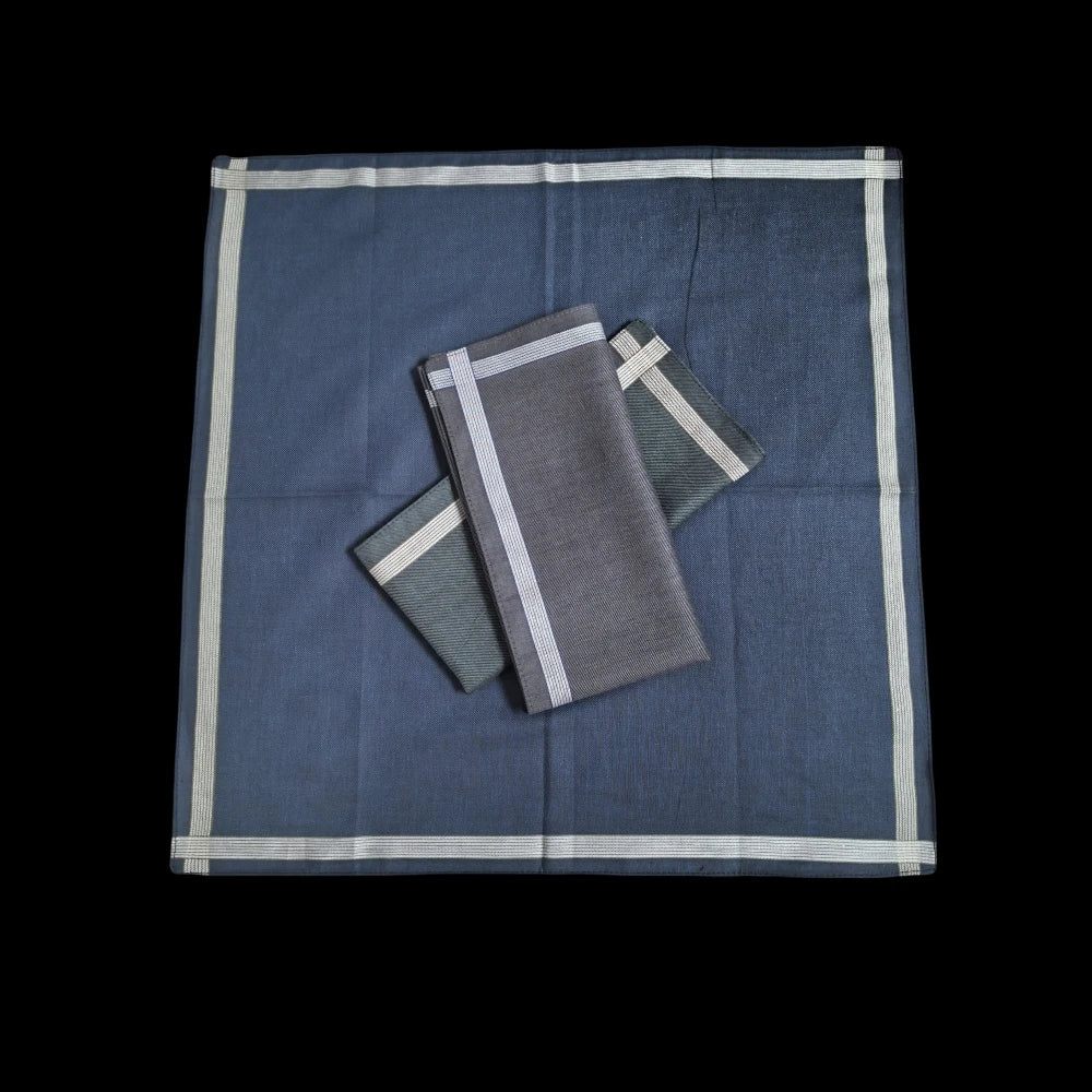 3-Pack Pure Cotton Satin Gentleman Handkerchiefs 43 cm (16.9 in) Soft Suit Pocket Squares