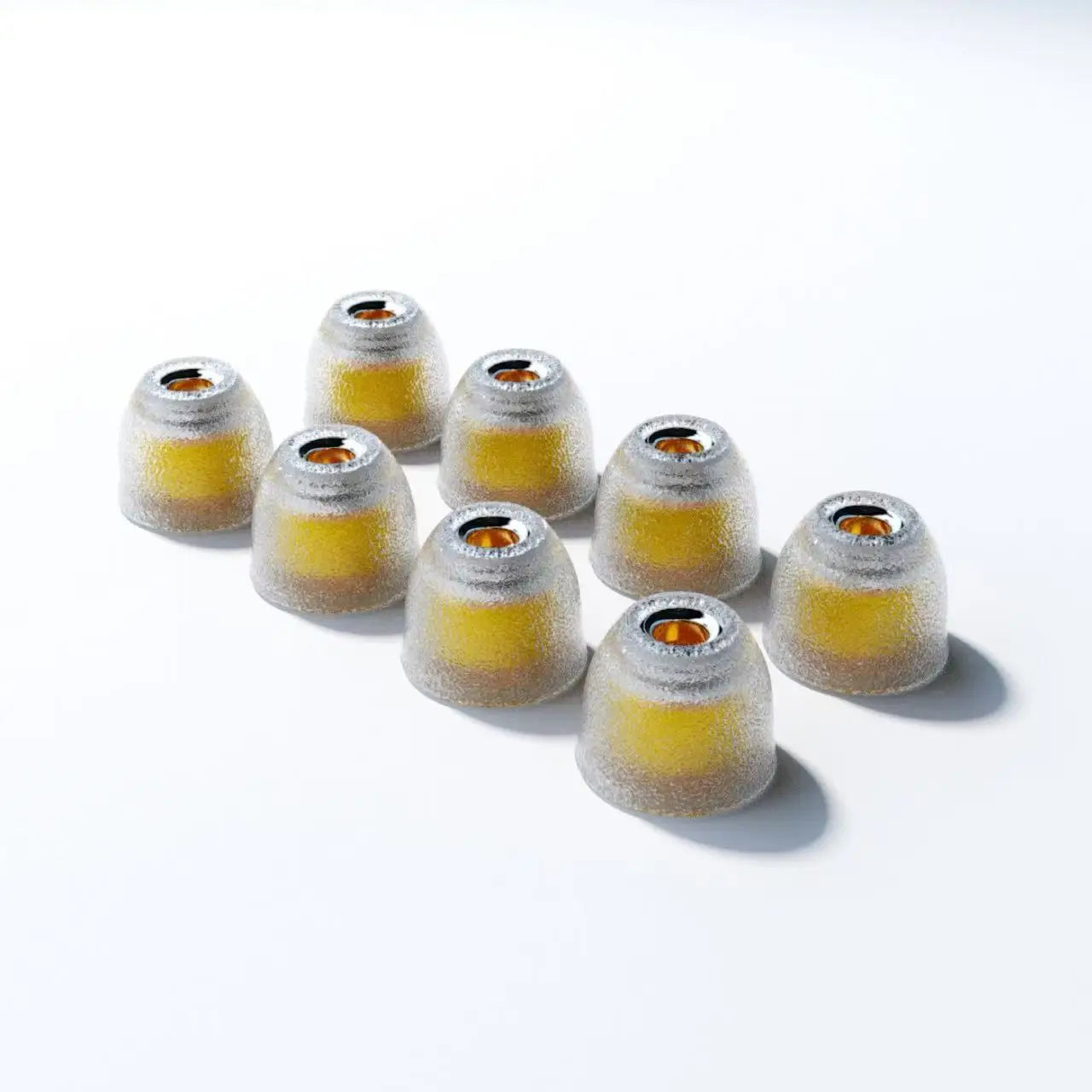 Liquid Silicone Hybrid Ear Tips with Venturi Stainless Steel Nozzle – Color-Coded XS/S/M/L