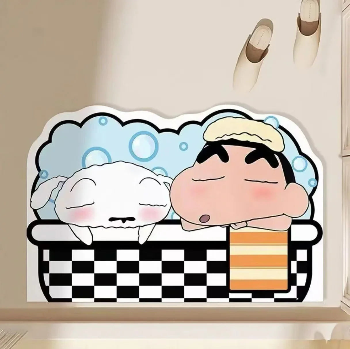 Quick-Drying Absorbent Bath Mat – Soft Cartoon Anime Bathroom Rug, Water-Absorbent Home Gift