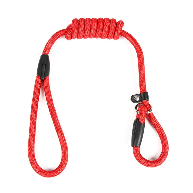 Adjustable Nylon Rope Dog Leash – 130 cm / 51 in Training Lead, Collar-Style Leash for Small/Medium/Large Dogs (S/M/L)