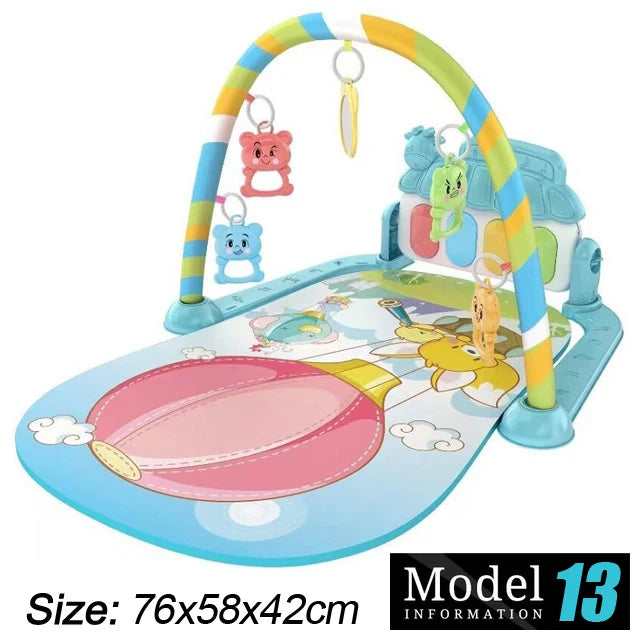 Baby Activity Gym Play Mat with Piano Keyboard 76 x 58 x 42 cm (30 x 23 x 16.5 in) – Musical Infant Play Gym for Newborns 0–36 Months