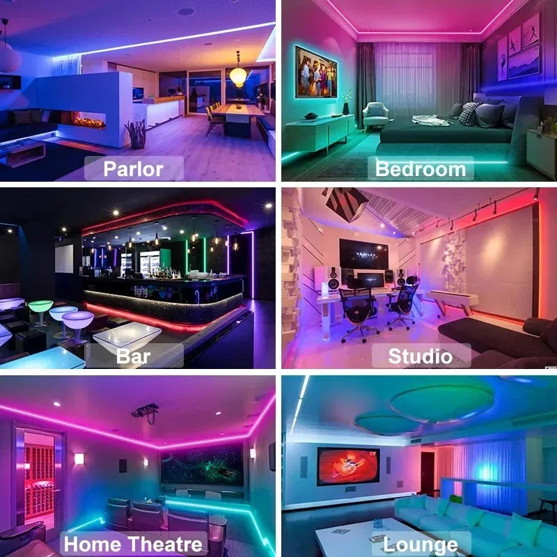 USB RGB LED Strip Lights 5050 SMD — App & Remote Control, Flexible 5V USB Tape Lights (1–15 m / 3.3–49.2 ft) for TV Backlight, Room & Party