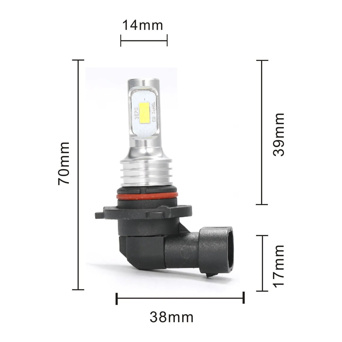 2-Pack CSP LED Headlight Bulbs H1 H4 H7 H8 H9 H11 9005 9006 (HB3/HB4) Super Bright DRL Fog Lamp - 6000K White / 3000K Yellow / 12000K Blue