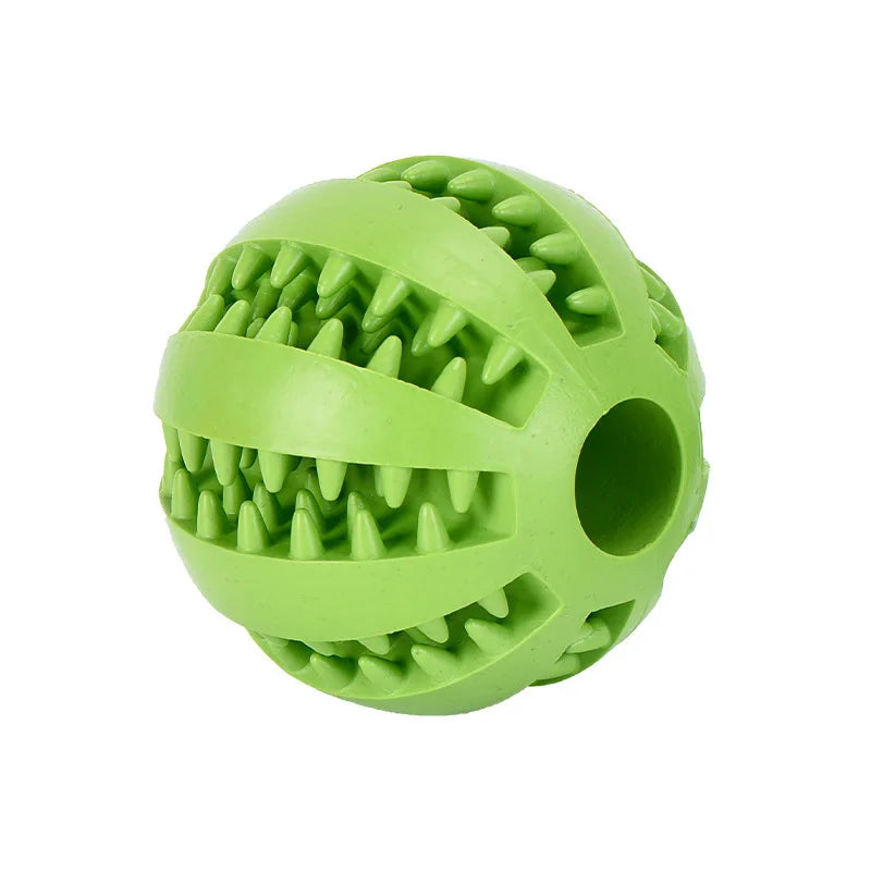 Interactive Rubber Chew Ball for Dogs & Cats — Treat Dispenser & Tooth-Cleaning Puppy Toy (5 cm / 2 in & 7 cm / 2.8 in)