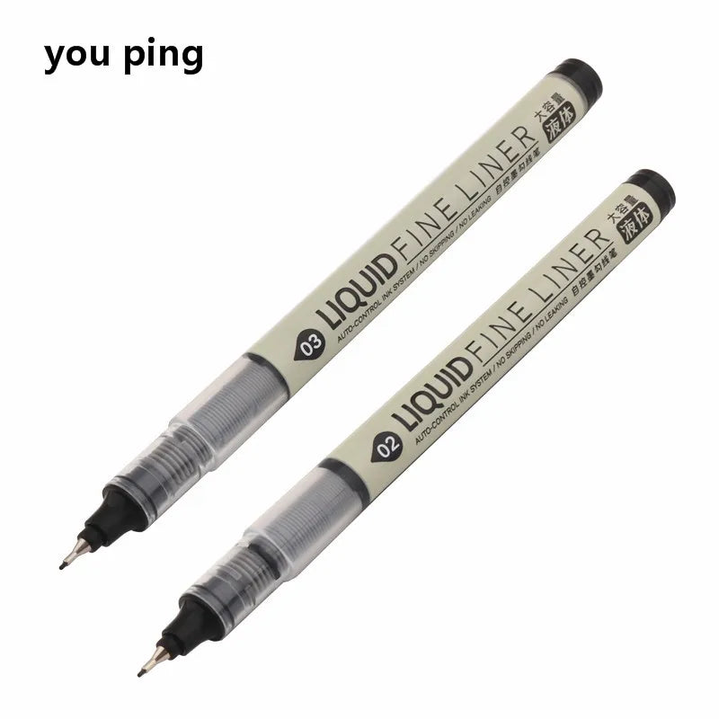 Big Capacity Waterproof Brush Pen Marker - Pigment Ink for Sketching, Comics & Calligraphy - Single