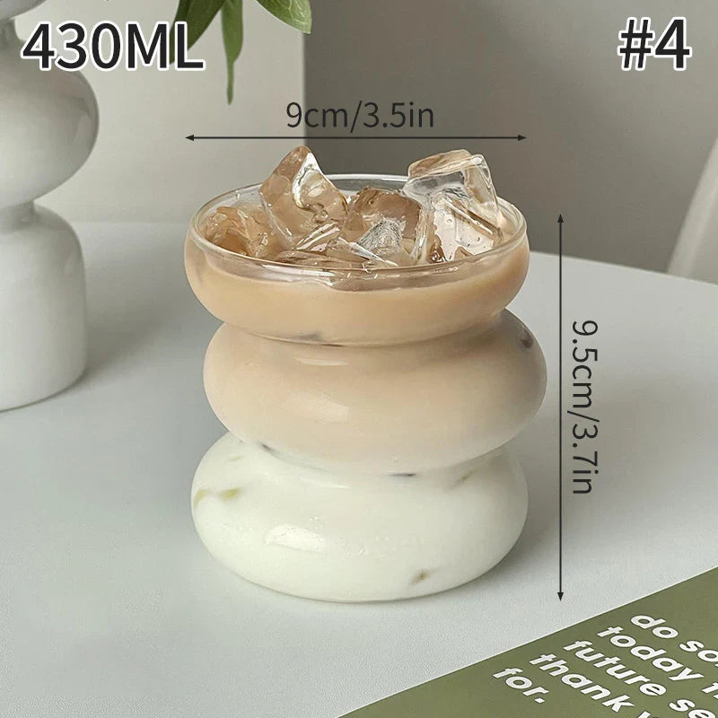 Clear Tall Glass Coffee Mug – Iced Coffee, Milk, Juice & Cocktail Drinkware