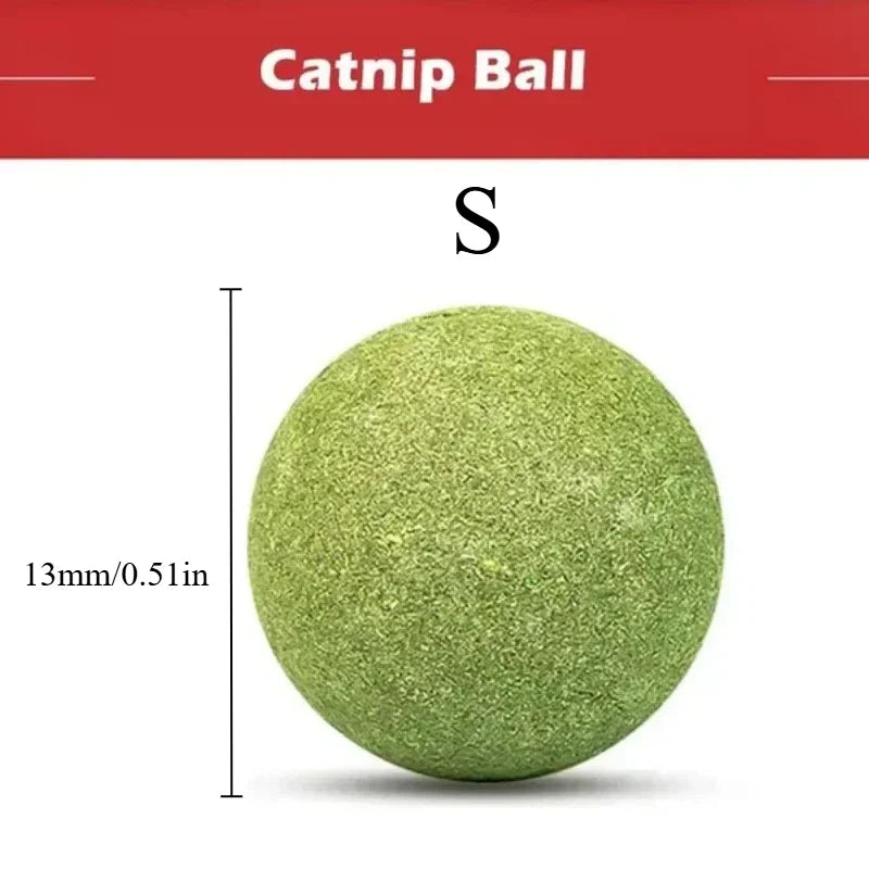 Natural Catnip Balls 5/10/20-Pack Lickable Kitten Toy for Cats