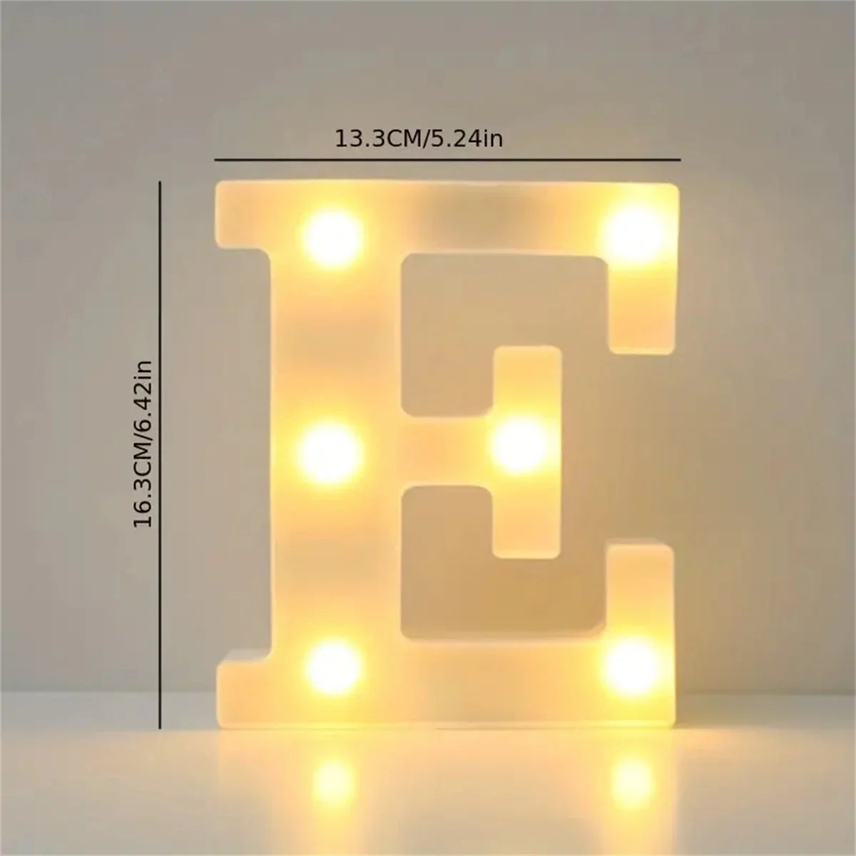 16cm (6.3 in) LED Marquee Letter & Number Light - Battery-Operated Night Lamp for Home, Wedding, Bar & Party Decor