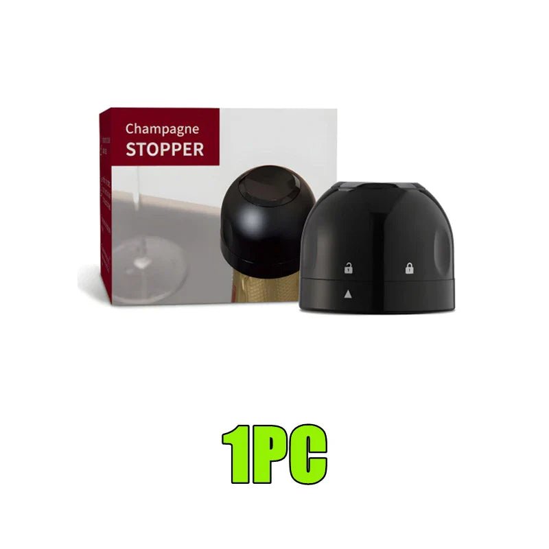 Reusable Silicone Vacuum Wine Stoppers — 1/2/4-Pack Champagne Bottle Sealers, Wine Preserver