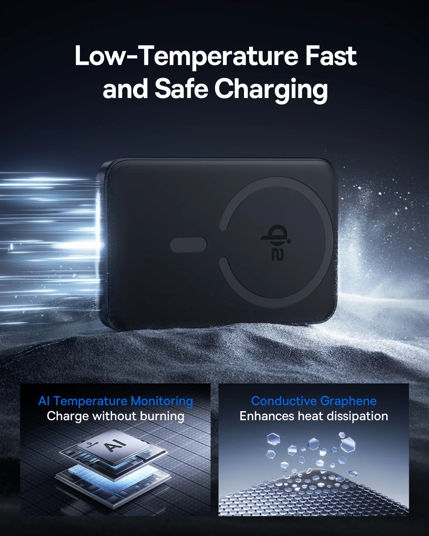 Qi2 Magnetic 10000mAh Power Bank 15W Wireless 22.5W USB-C Fast Charge Magnetic Snap Portable Charger